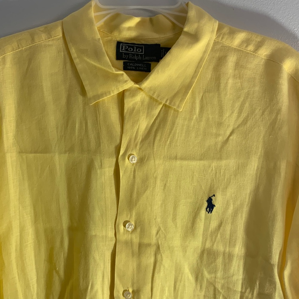 Yellow polo button up
